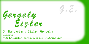 gergely eizler business card